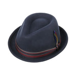 Stetson Salco Player Wool Hat Fedora Navy 1328109-2