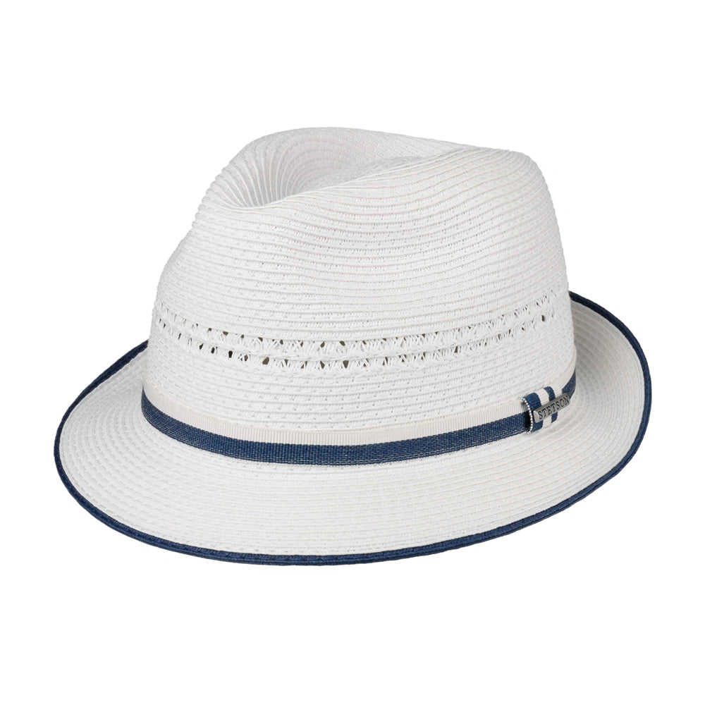 Stetson Tavato Toyo Trilby Straw Hat Strå Hat White Hvid 1178501-10