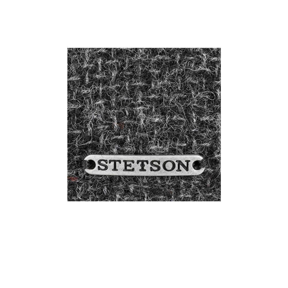 Stetson Texas Classic Wool Sixpence Flat Cap Dark Grey Mørkegrå 6610105-32