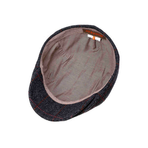 Stetson Texas Colour Lines Gatsby Cap Sixpence Flat Cap Anthracite Grey Grå 6620505-331
