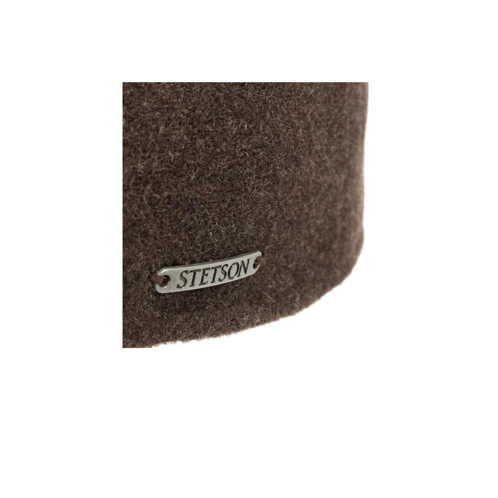 Stetson Texas Wool Gatsby Cap Sixpence Flat Cap Brown Brun 6610102-6