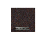 Stetson Texas Wool Herringbone Sixpence Flat Cap Brown Blue Brun Blå 6610501-328