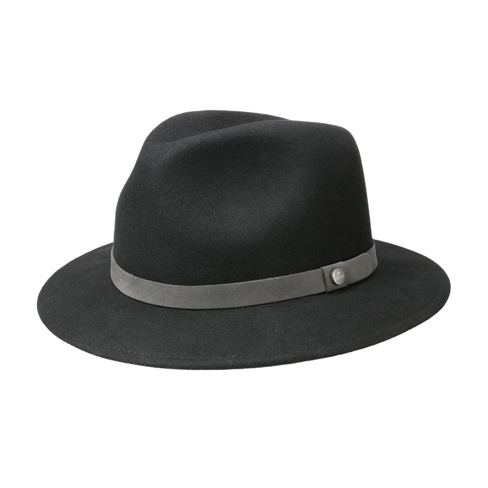 Stetson Traveller Woolfelt by Lierys Fedora Black Sort