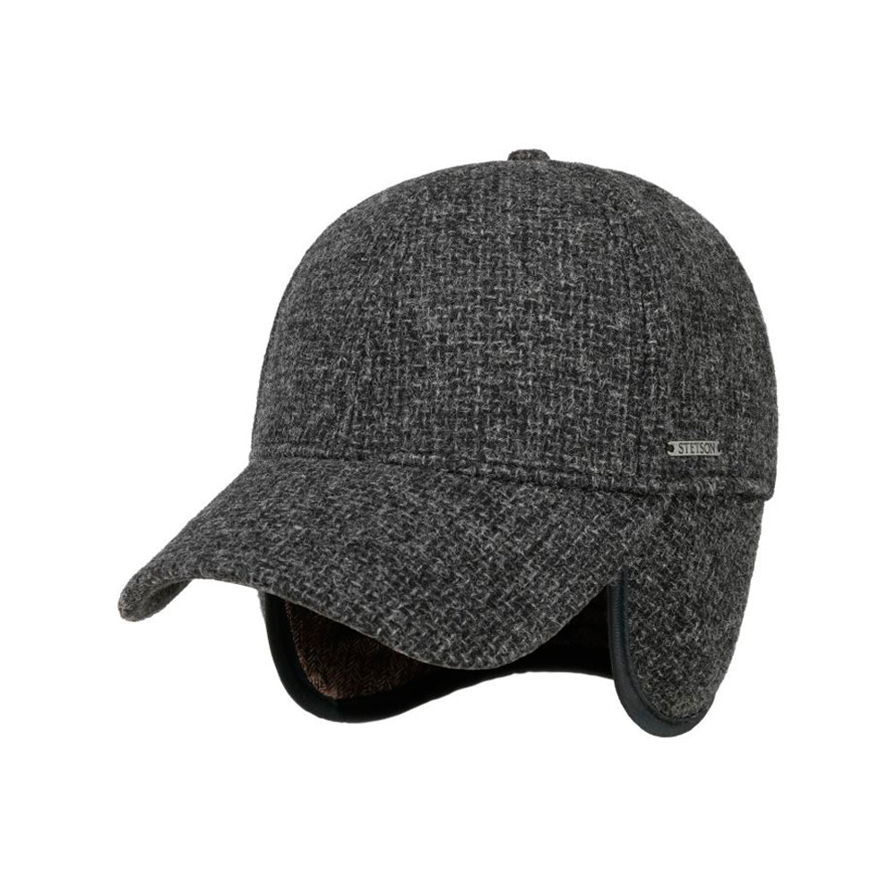 Stetson Vilson Wool Cap With Ear Flaps Flexfit Anthracite Grey Grå 7720101-32