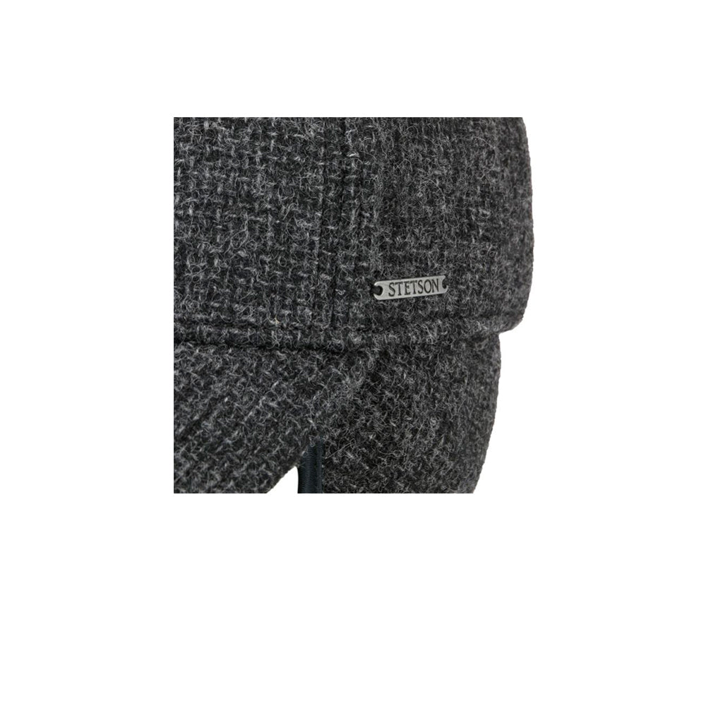 Stetson Vilson Wool Cap With Ear Flaps Flexfit Anthracite Grey Grå 7720101-32