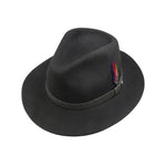 Stetson Yutan Wool Hat Fedora Traveller Hat Black 2598101-1