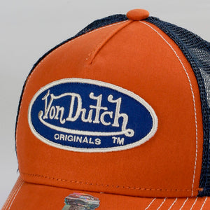 Von Dutch Boston Trucker Snapback Orange Navy Blå 70301420