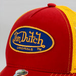 Von Dutch Boston Trucker Snapback Red Yellow Rød Gul 70301430