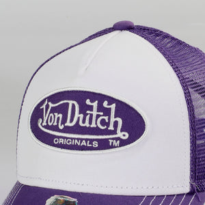 Von Dutch Boston Trucker Snapback White Purple Hvid Lilla 70301480