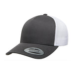 Flexfit/Yupoong Trucker 5 Panel Snapback 6506 Dark Grey White Mørkegrå Hvid