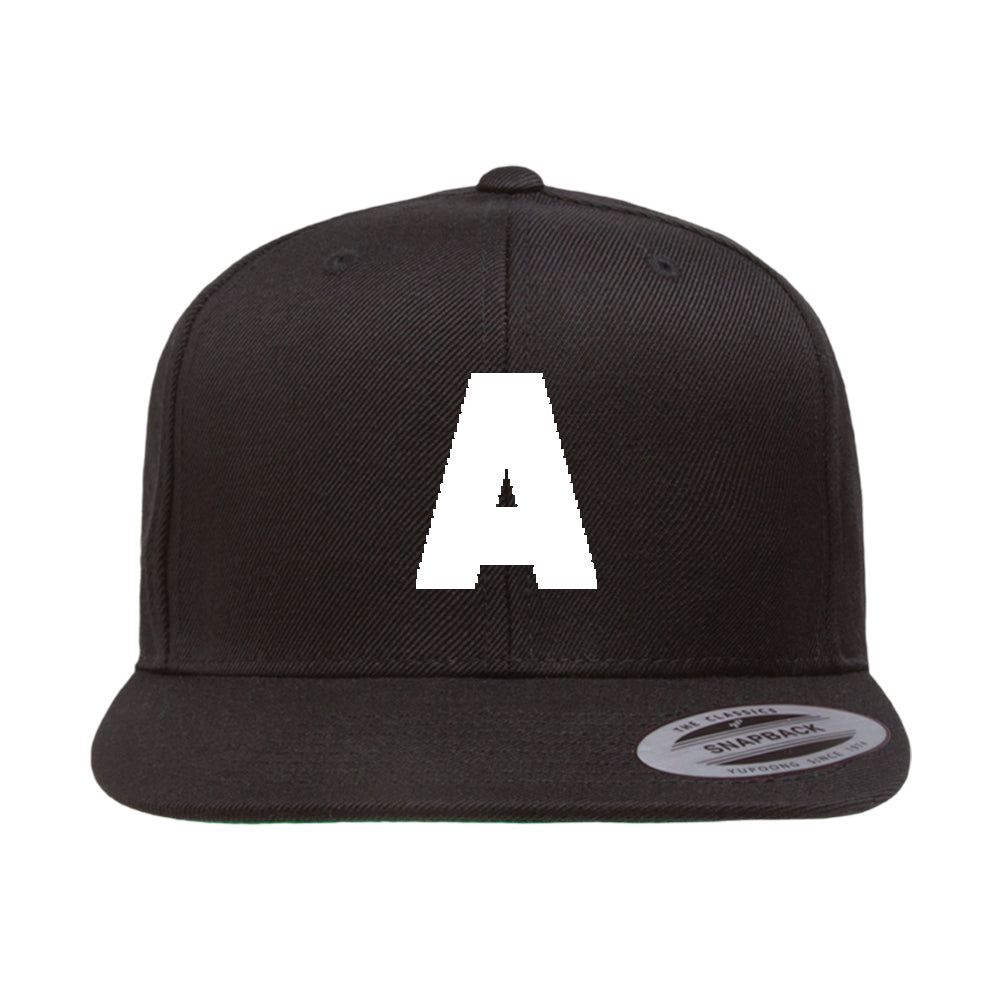 Yupoong - Text/Letter Cap A to Z - Black (Guide below)