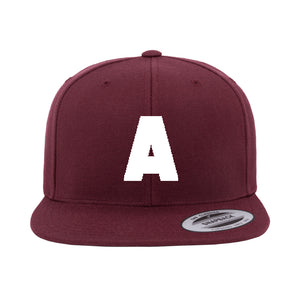 Yupoong - Text/Letter Cap A to Z - Maroon (Guide below)