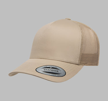 Flexfit Yupoong Trucker 5 Panel Snapback 6506 Khaki Beige